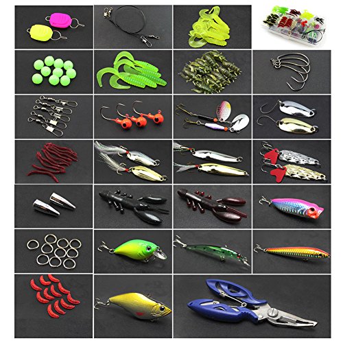 Fishing Lures Set 100pcs Fish Tackle Mixed Universal Hard Soft | Desertcart  Brunei