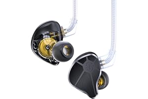 EZ EAR CCZ BC04 - Auriculares intraurales de alta fidelidad DD&BA con controlador dinámico, detalles ricos, con cable, graves profundos IEM con cable desmontable de 2 pines para teléfono, PC, música,