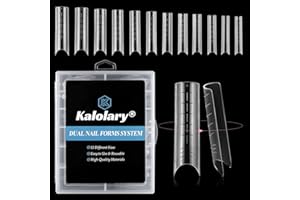 Kalolary 120 pezzi naturale unghie finte acriliche finte capsule C curve unghie finte copertura completa unghie finte UV gel estensione unghie suggerimenti nail art manicure strumenti