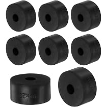Lot De 2 Entretoises Caoutchouc 26mm Pour Matériel De Fitness - Absorption Chocs, Noir - 4