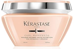 KERASTASE Kérastase | Curl Manifesto, Mascarilla Extra Nutritiva, Cuidado Nutritivo y Fortalecedor, Para Pelo Ondulado, Rizado o Afro, Masque Beurre Haute Nutrition, 200 ml