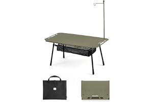 Naturehike Taktiskt campingbord, multifunktionellt, lätt och steglöst höjdjusterbart bord, kompakt vikbar, kan belastas upp t