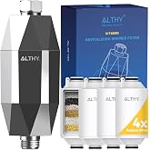 ALTHY Vitamin C Shower Filter for Hard Water | Reduces Chlorine, Heavy Metals &amp; Softens Hard Water | Prevents Dryness, Itchin