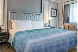 ILGRUPPONE Il Gruppone Passione Casa Copriletto Estivo Made in Italy 100% Cotone Coperta Leggera Piquet Singolo Matrimoniale Piazza e Mezza - Arcobaleno Blu - 1 Piazza