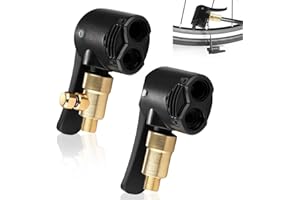 UIHRLM 2 Pack Dual Head Bike Valve Adapter, Presta Valve Pump Adapter with Connector Heads, Multi-Use Dual Head Bike Track Pump Tyre Air Pumps Accessories for Bicycle Bikes Vehicle Replacement