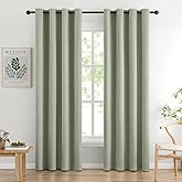 MIULEE Sage Green Blackout Curtains for Living Room 2 Panel Set, Premium Eyelet Curtains for Bedroom, Thermal Insulated Windo
