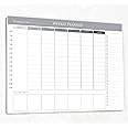 Weekly Planner Pad - Timetable Desk Planner Large A4 Day Planner - Perfect for Home, Business, Students Revision Planner, Appointments, Schedule (Grey, A4)