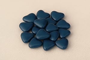 GÉNÉRIQUE Dragées Petits Coeurs au Chocolat Suprême, 70% Cacao, 21 Couleur au Choix, Fabrication Artisanale Française, 250g (Marine)