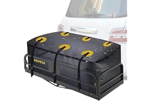 GELLDG Bolsa para portaequipajes de coche, 580 litros (20 pies cúbicos), plegable, con 6 correas resistentes, resistente al agua, para todos los coches, 152 x 61 x 61 cm