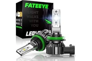 FATEEYE H11 Automotive Car LED Headlight Bulbs Conversion Kit 50W Fanless Design 10000 Lumens Xenon White 6500k (H11/H8/H9)