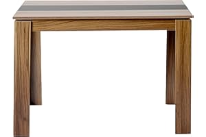 FURNITABLE Tavolo da pranzo, tavolo in legno, per cucina, design minimalista, tavolo da pranzo per 4, 110 x 70 x 75 cm, noce e nero
