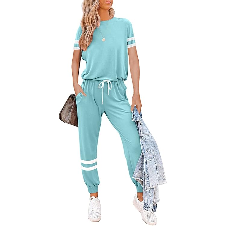 Irevial Survetement Femme Velours Jogging Femme Ensemble Manches