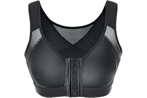 Jarseila Sujetador Deportivo Mujer Cierre Delantero Sujetadores Push Up con Soporte de Espalda Sujetador sin Aro Sujetador Postoperatorio Pecho