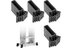MOLBORY Pies de escalera: 4 piezas de repuesto para pies de escalera, tapas protectoras para pies de escalera, almohadillas protectoras para escaleras telescópicas, escaleras técnicas, espigas de pescado