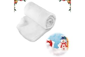 SilverChry Manta de Nieve para decoración navideña, tapetes de Nieve de 80 x 240 cm, Manta de decoración de Nieve Artificial, Manta de Copos de Nieve navideña Suave y Esponjosa