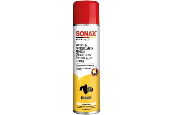 SONAX Limpiador de carburadores + mariposas (400 ml) ideal para vehículos que raramente alcanzan la temperatura de operación | N.° 04883000