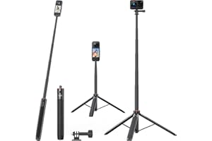 VKESEN Palo Selfie de 135cm con Trípode Incorporado para Insta360 X5/X4/X3/ONE X2/One X/Ace/Ace Pro/Ace Pro 2/One RS (excluyendo 1-Inch 360) Cámara