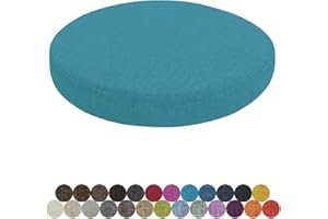 Lsjoaw Cuscini Sedia Rotondi 40 X 40 X 5CM(1 Pieces) Cuscini Sedie Antiscivolo per Sedie Cucina giardino e sala da pranzo casa sgabello Cuscino Sedia Rotondo Cuscini sfoderabili,lago Blu