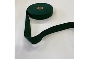 KAYES TEXTILES 25mm Acrylic Herringbone Webbing Tape (Per Metre) (Bottle Green)