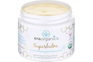 Era Organics Healing Ointment for Babies - USDA Certified Organic Natural Gentle Moisturizer for Sensitive Skin Prone to Baby Eczema, Cradle Cap (Infant Seborrheic Dermatitis), Rashes, Hives & More