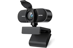 OFFCUP Webcam 1080p, Camara Web PC con Microfono y Cubierta de Privacidad, 360°Ajustable Plug and Play USB HD Camara para PC Computadora Videoconferencias Gaming Conferencias