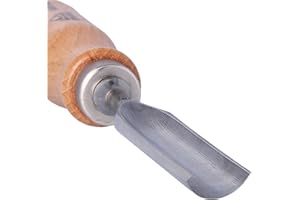 Hohlbeitel mit Holzgriff aus Rotbuche, Stubai Hohleisen 8 mm, Stubai Hohleisen Stemmeisen für präzise Holzbearbeitung, Stechbeitel für Schreiner Tischler