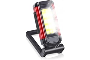 XRCHAA Rechargeable Work Light,Automotive Inspection Light,LED Magnetic WorkLight,7 Lighting Modes,360° Rotating Stand,240° Folding Hook,Type-C Charging,IP65 Waterproof for Car Repair,Maintenance,Emergency