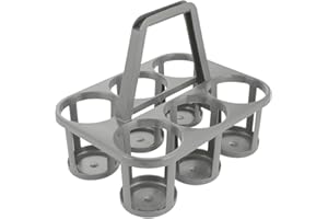 keeeper Porte-Bouteilles, Transport jusqu'à 6 Bouteilles, Plastique Robuste (PP), 34 x 26 x 28 cm, Gris Granit