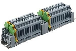 DROPFREE Schienen Anschluss Block Satz, Uk5N Anschluss + Erdungs BlöCke + Schiene + D-Uk End Abdeckungen + E/Uk End Halterungen + BrüCken SäTze