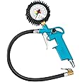 Hazet tyre inflation gauge (pressure gauge range 0-12 bar, hose length 400 mm, manometer diameter: 63 mm) 9041-1., Single