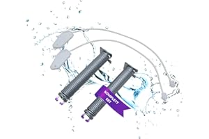 Lichtblau Türscharnierfedern 127mm x 19mm + Seilzüge 315mm I 12004032 Farbcode Khaki Grau (lila) I Türfeder Geschirrspüler I Spülmaschinen Ersatzteile für Neff Constructa Siemens Balay Bosch