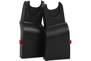 ABC Design Adapter - kompatibel mit Kinderwagen Swing, Samba, Salsa, Condor, Turbo, Tereno, Viper, Zoom mit Babyschalen von ABC Design, Maxi-Cosi, Cybex, Kiddy - Farbe: black