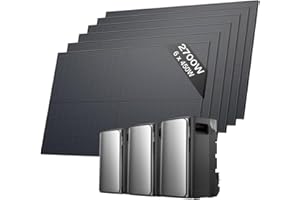 ECOFLOW STREAM Ultra (4 MPPT) und 2 x STREAM Pro (3 MPPT) 5,76kWh, Balkonkraftwerk mit Speicher 2700W, 2300W Dual AC-Anschlüsse, erweiterbarer Kapazität bis zu 11,52kWh, Smart AI, Plug&Play