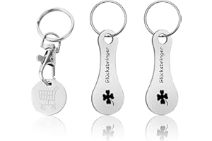 CYZBL Spersonalizowany Żeton Do Wózka Na Zakupy - 3 Sztuki, Zdejmowany, Ze Stali Nierdzewnej