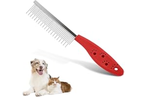 SEMINISMAR Peigne Chat Poil Long, Peigne pour Chien, Peigne à Dents, Peigne pour Chat, Excellent Outil pour les Enchevêtrements, pour Enlever les Poils Noués ou Morts