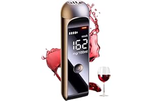 RoserRose Ethylotest Electronique, Ethylometre, Équipé d'une Puce ASIC, Conception sans Contact, écran LCD, Connectivité Type-C et Batterie Longue durée