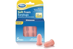 SIESOE Ear Plugs for Sleep：MicroVent™ 36dB 5 Pairs - CloudSoft™ Adaptive Fit & SmartSeal™ Tech for Sleeping, Concerts, Work, Travel, Noise Sensitivity