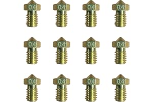 AJOYIB 12 pezzi 0,4 mm V5 V6 Ugelli Ugello Hotend in ottone Compatibile con Prusa i3 MK3 MK3S Anycubic Chrion Mega