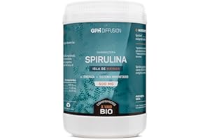 GPH DIFFUSION Spirulina orgánica en pastillas, Aumento de energía, 500 mg - 1000 comprimidos