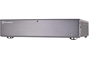 SILVERSTONE TECHNOLOGY Silverstone SST-ML04B-C - Carcasa de Ordenador silenciosa Milo Slim HTPC Micro ATX, Conector USB Tipo C en el Puerto de E/S, Negro