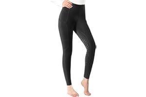 Harrison Howard Women's Full Seat Silicon Grip Equestrian Breeches Horse Riding Tights High Waisted Leggings for Women