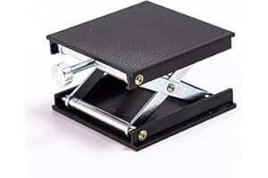 SEPTPENTA 90 x 90 mm Científico Plataforma Elevadora de Laboratorio, Carga de 30 KG, Plataforma Elevadora Ajustable para su Uso con Diversos Niveles, Herramientas de Medición(Negro)