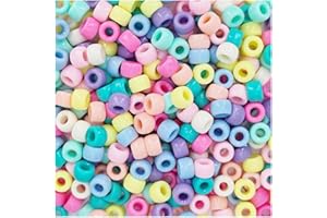 Bieiyhe 1000 Pcs Perle de Poney Perles Graines de Verre Perles pour Bracelet Perles pour Bijoux Kit Diy Bracelet Artisanat Cadeaux Perles pour Travaux Manuels Kit Perles Multicolore pour Décorations