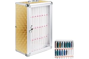 JAOGAUS Handy Safe Aufbewahrungsbox, 36 Slots Tragbare Handytresor Aufbewahrungsschrank mit Schloss Wandmontierbarer, Schule Handybox für Klassenzimmer, Prüfungen, Fabrikarbeiten, Gold