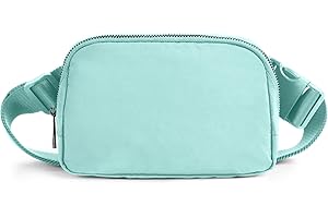 ODODOS Unisex Mini Belt Bag with Adjustable Strap Fanny Pack Small Waist Pouch for Workout Running Traveling Hiking, Icing Blue