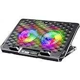 Juo Odin RGB Işıklı Gaming 2200RPM &Ccedil;ift Fan LED Display Laptop Notebook Soğutucu Stand