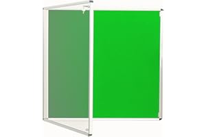 ADBOARDS Lime Fully Fire Retardant Lockable Notice Board [2 Locks] - Tamperproof Display Board [14 Colours] [6 Sizes]