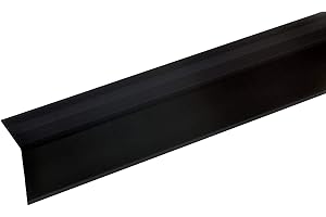 acerto 51012 Perfil angular de escalera de aluminio - 100cm 42x30mm bronce oscuro I Antideslizante I Robusto I De fácil instalación I Perfil de borde de escalera perfil de peldaño de escalera