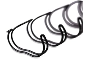 ‎KOPIERLADEN KARNATH GMBH Drahtbinderücken für Bindungen 2:1 (23 Ringe), 6,4 mm, 100 Stück, SCHWARZ, für ca. 45 Seiten - für Ringbindungen