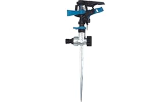 Holzsammlung Arroseur à Pulsation, Arroseur de Pelouse,pour arrosage jusqu'à 530 m², arroseur Circulaire 360°, pour Arroser Les Plantes Fleurs Légumes(A)